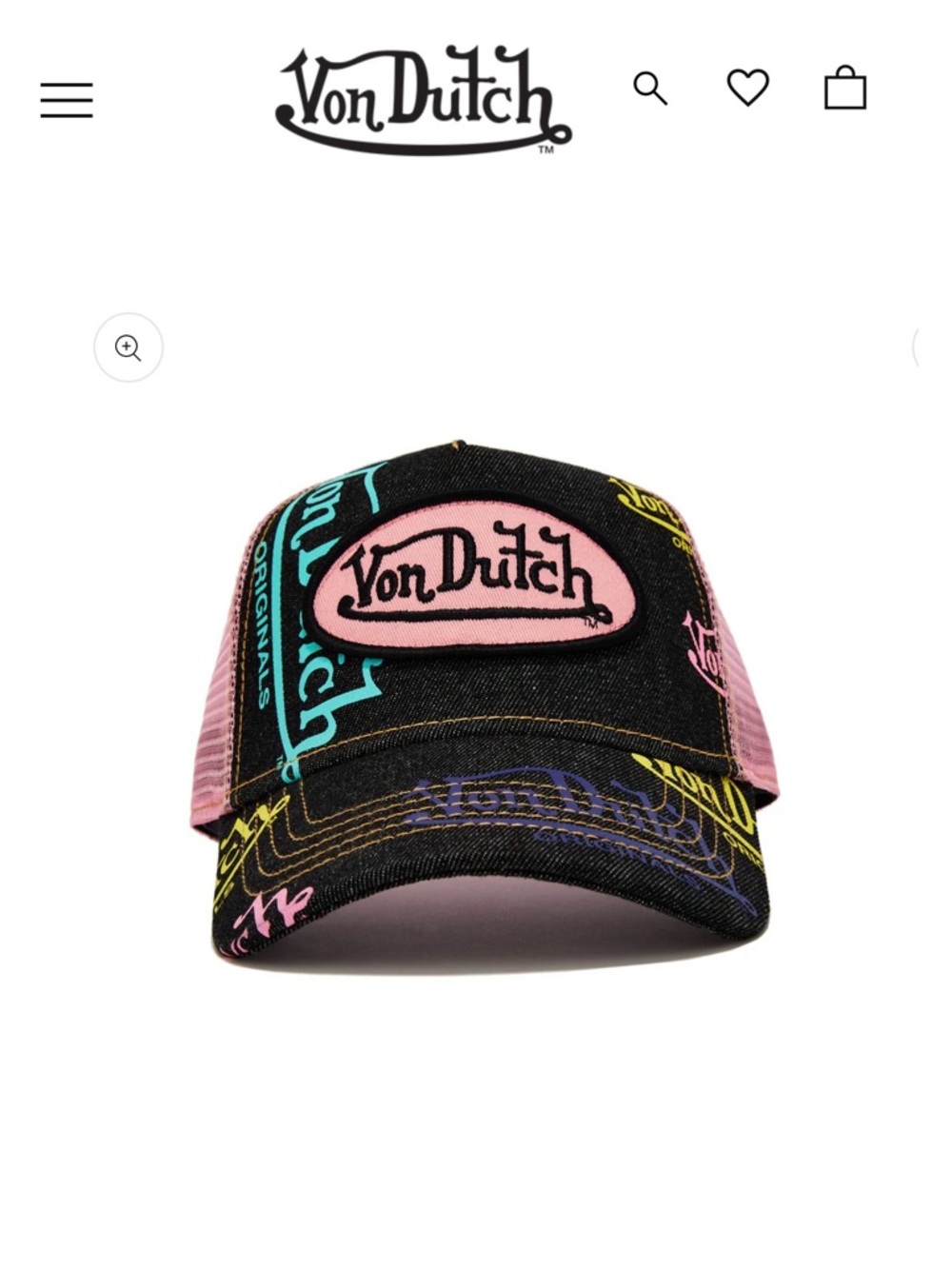 Von Dutch Denim/Pink Trucker hat New